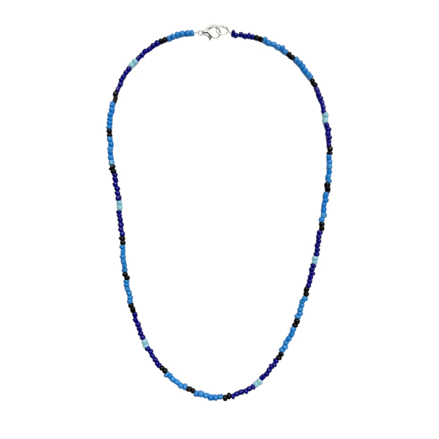Collana perline estate blu