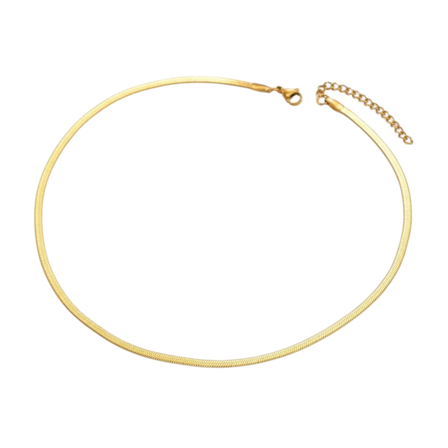 Collana acciaio sottile snake gold