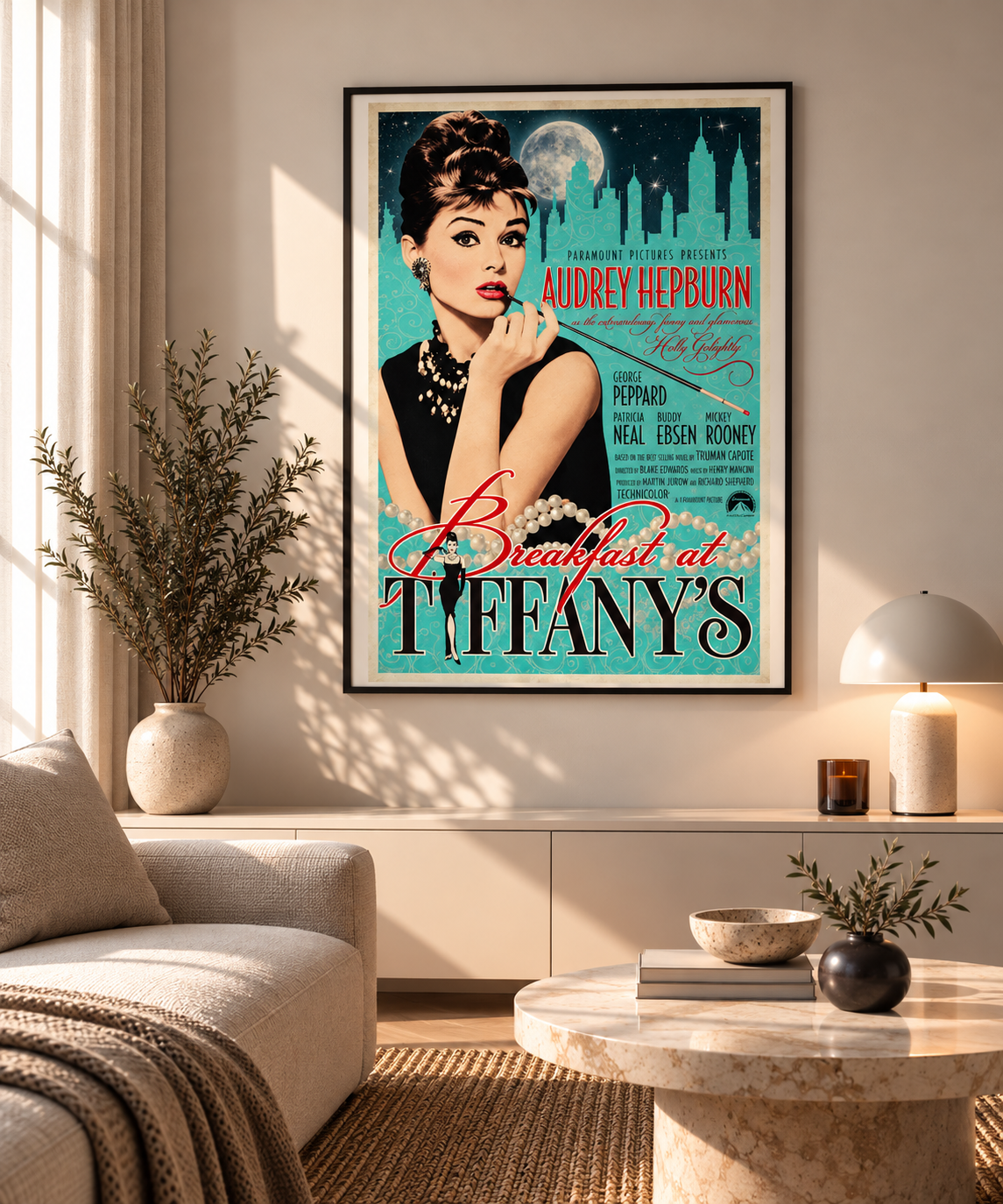 PHOTO STAMPA BREAKFAST AT TIFFANY AUDREY HEPBURN