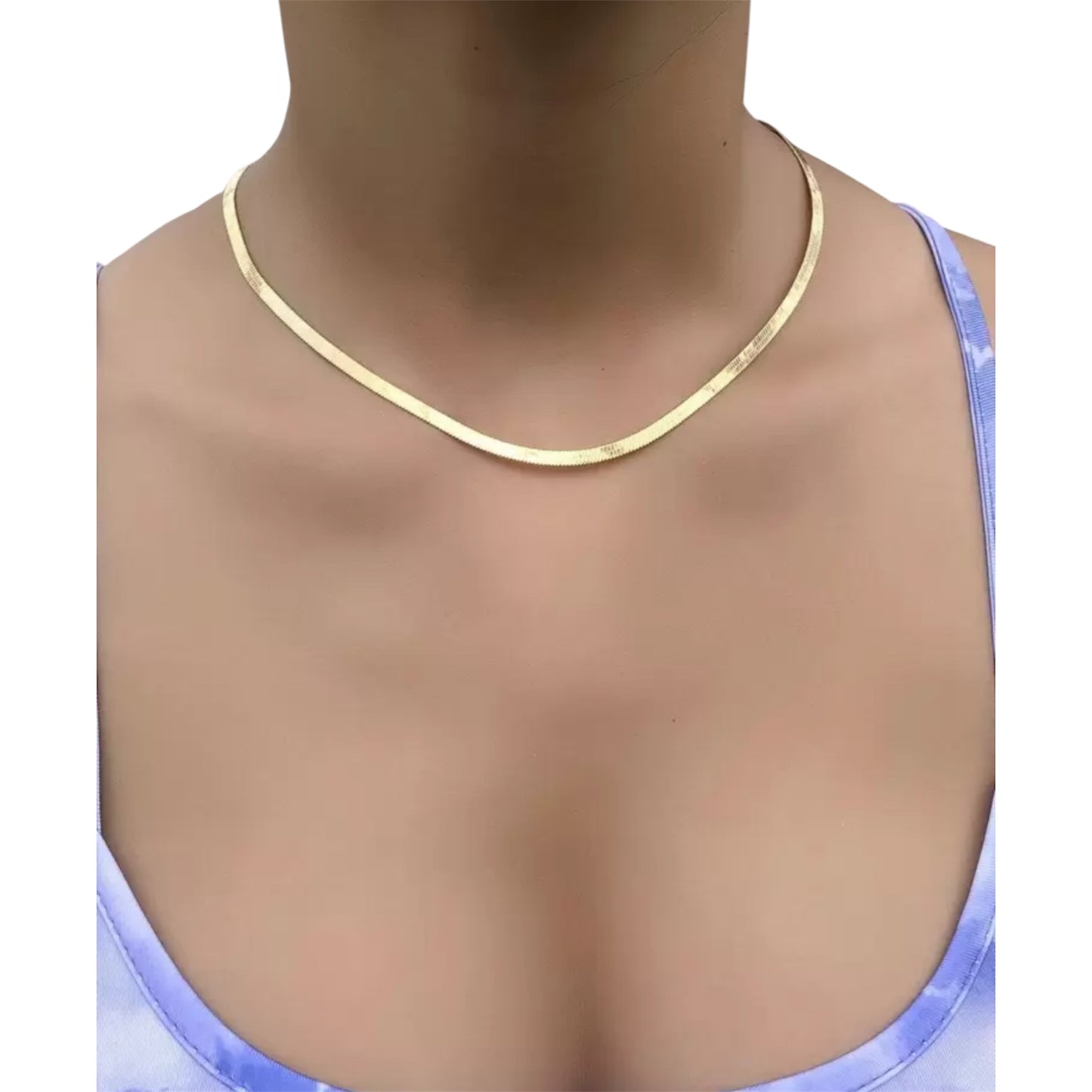 Collana acciaio sottile snake gold