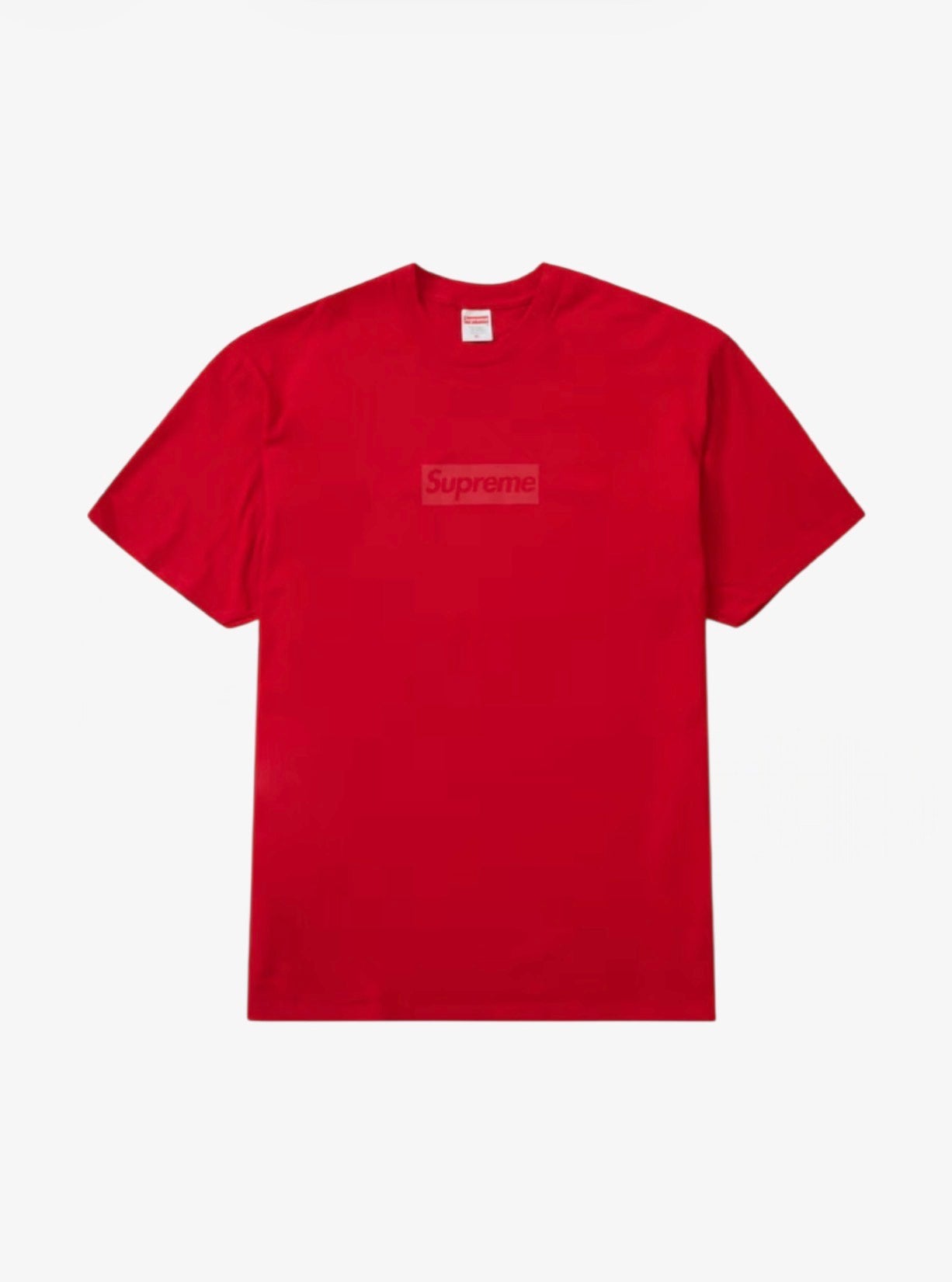 Supreme Box logo tee tonal red