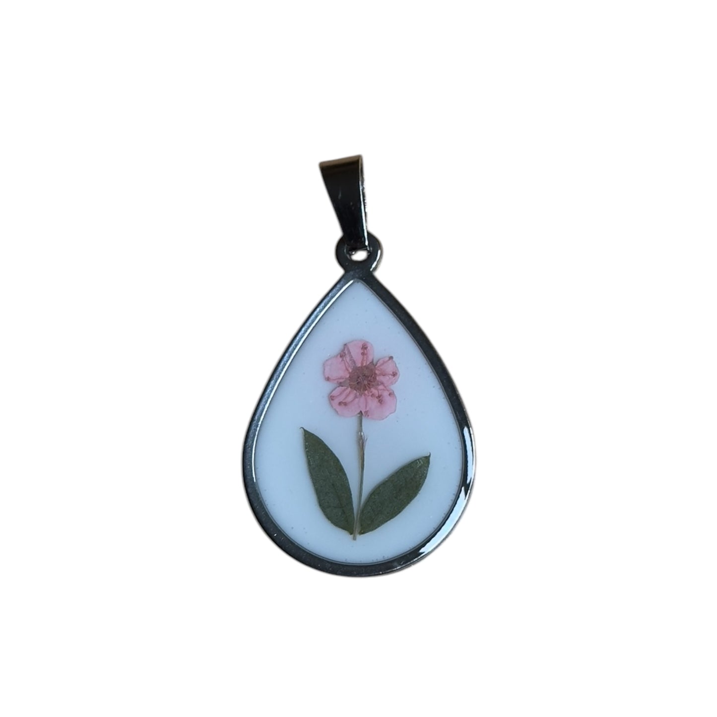 Ciondolo goccia Petals vintage argento