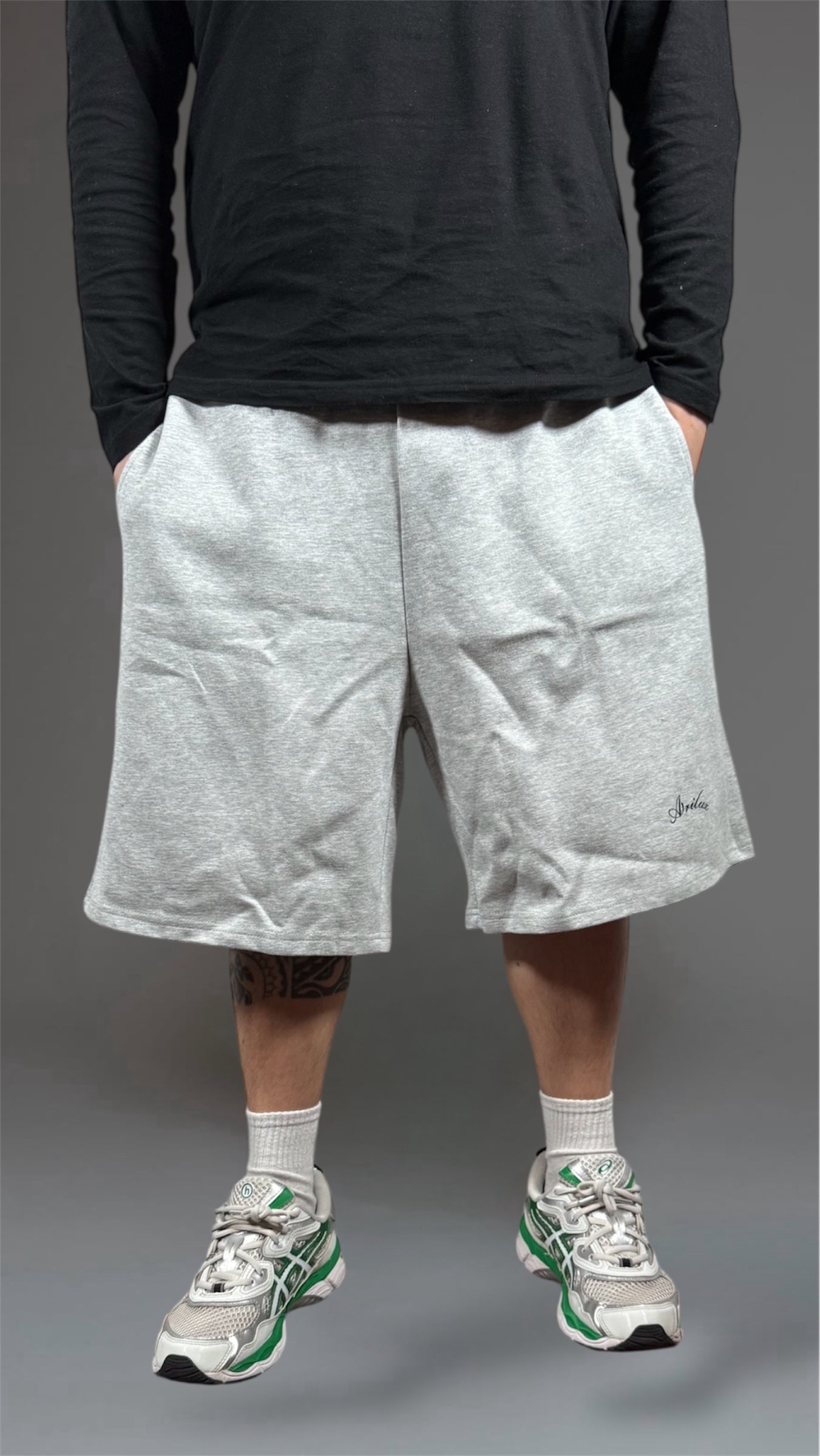 AR SHORTS HOODIE GREY