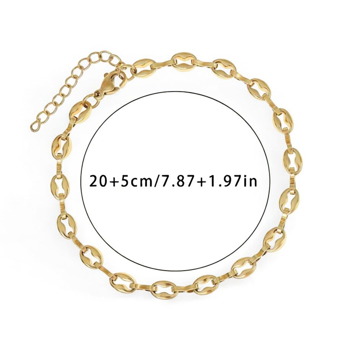 Bracciale acciaio maglia ovale