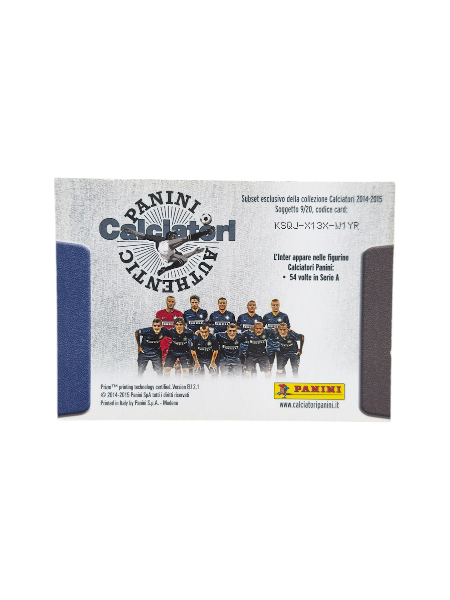 Inter Maxi card Panini Calciatori 2014-2015 Fuori raccolta