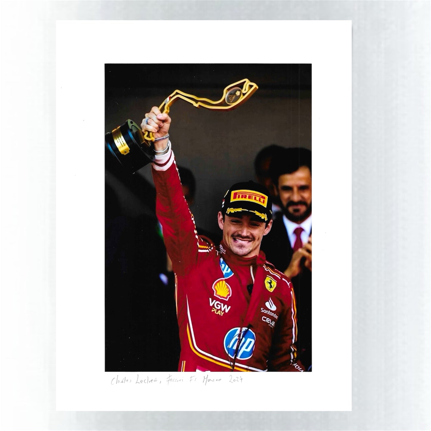 PHOTO ART STAMPA FERRARI LECLERC