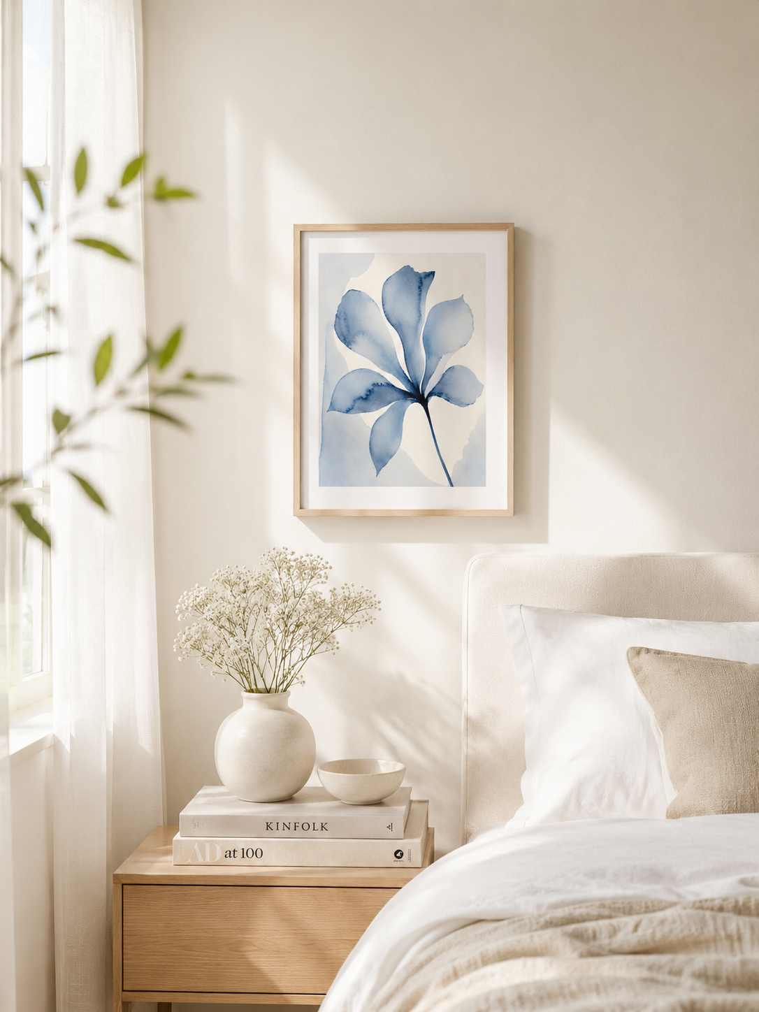 PHOTO ART ASTRATTA BLUE FLOWER