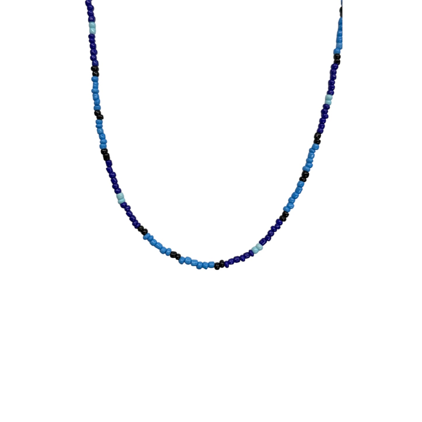 Collana perline estate blu