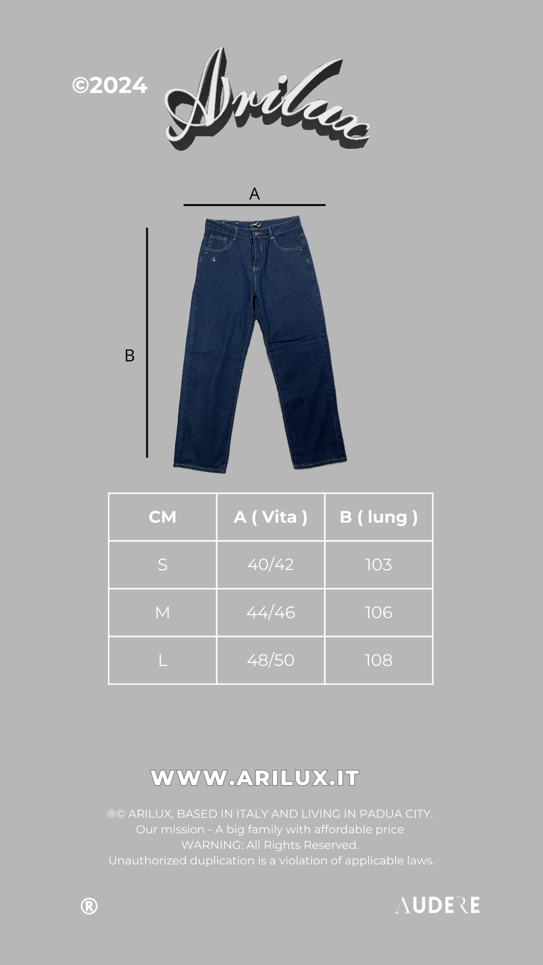 AR DENIM PANTS BLUE