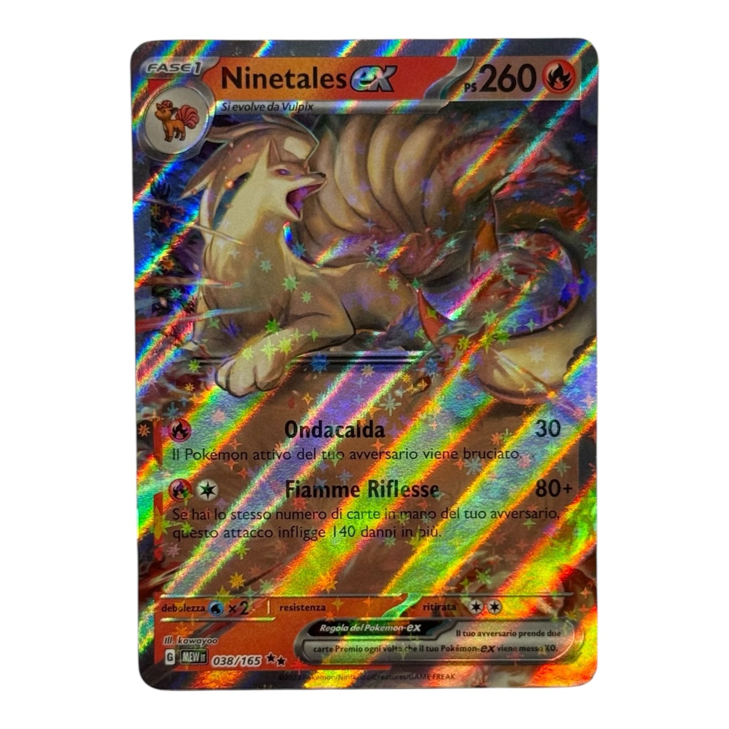 Pokèmon 151 Ninetales Ex 038-165 (IT)