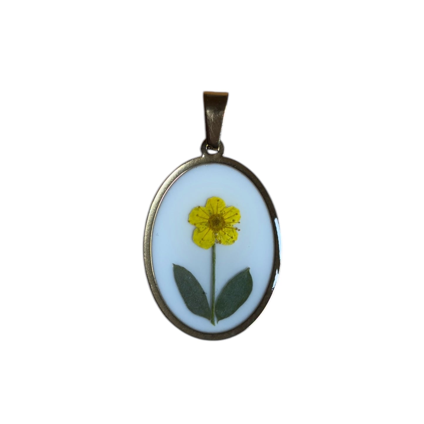 Ciondolo medio round Petals vintage oro