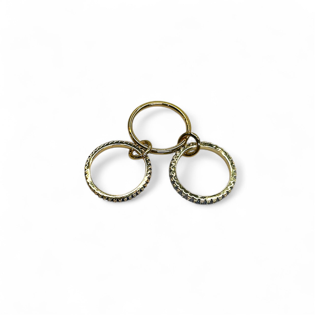 Anello 3 fedine zirconi