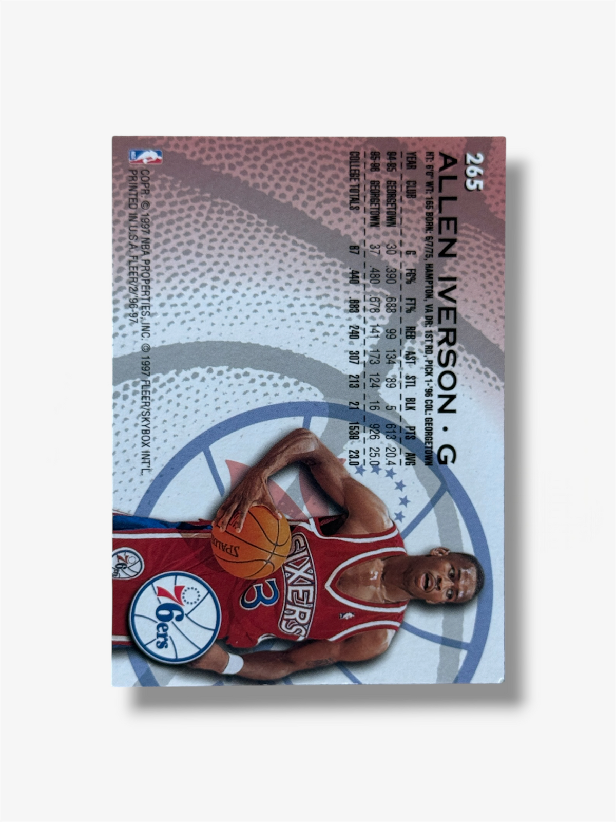 Allen Iverson rookie nba Fleer 1996 #265