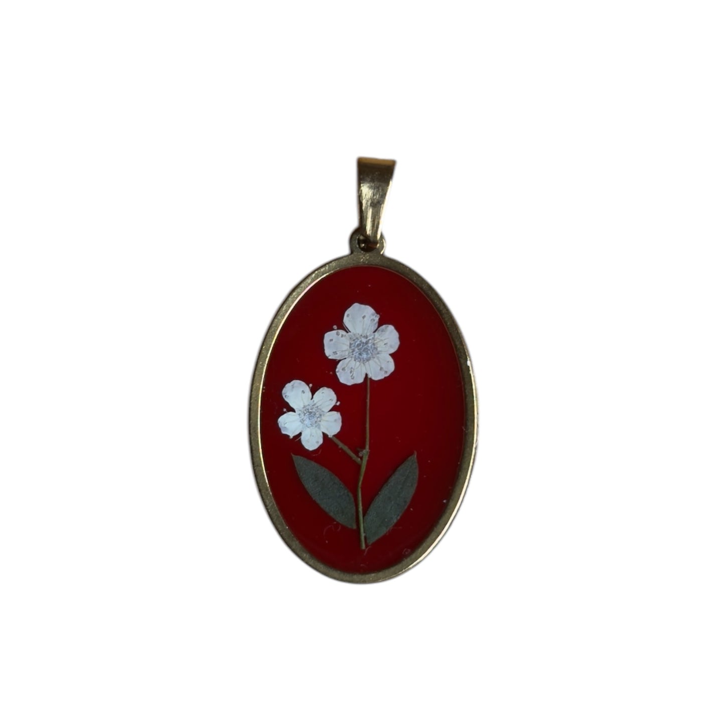 Ciondolo grande round Petals vintage oro