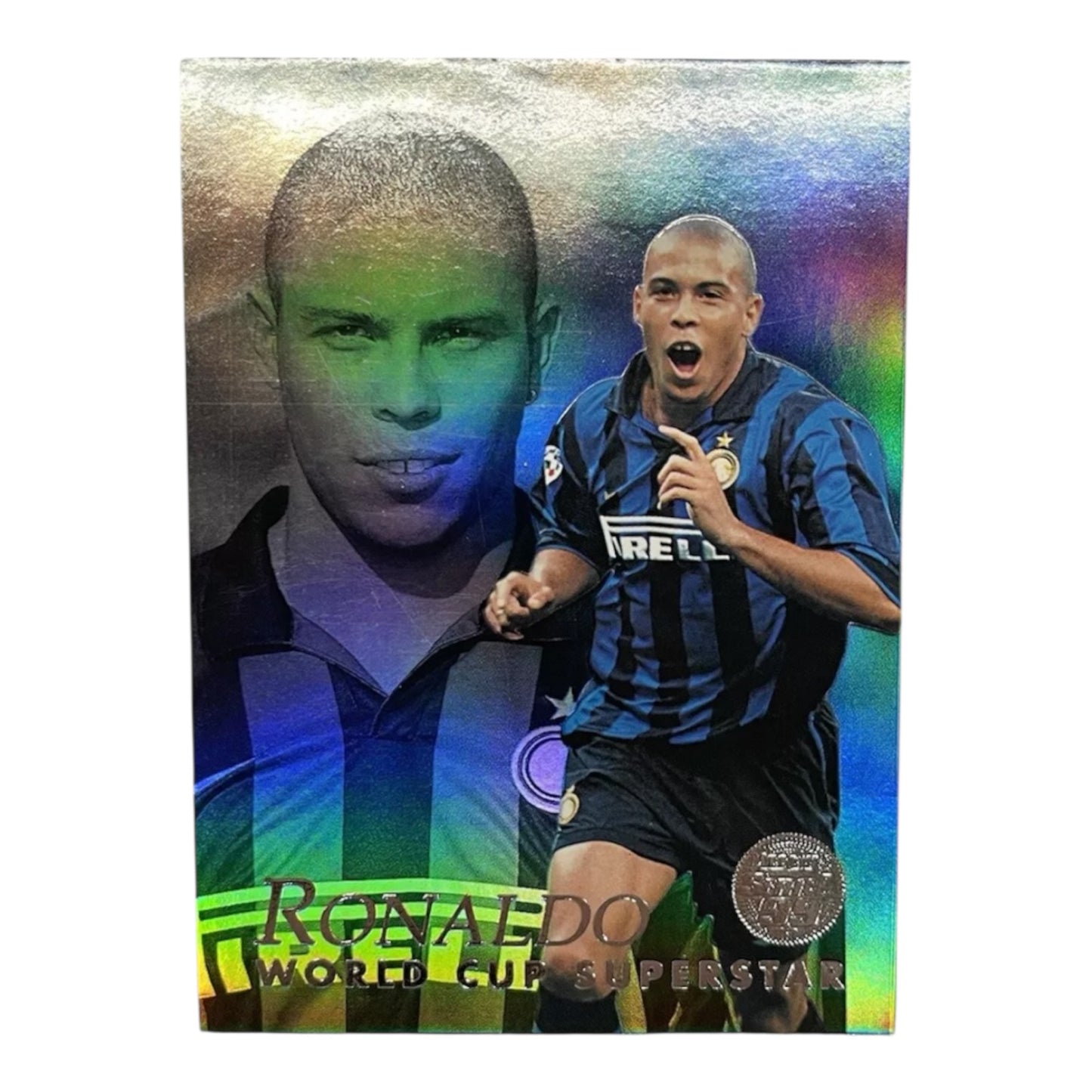 Ronaldo card Inter Merlin Calcio Superstar Serie A 1999 Holo #83 IT