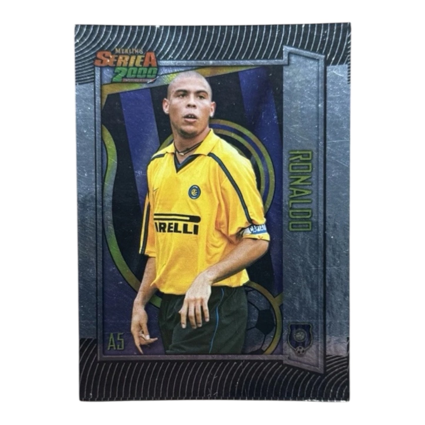Ronaldo card Inter Merlin Calcio Serie A 2000 Holo #A5 IT