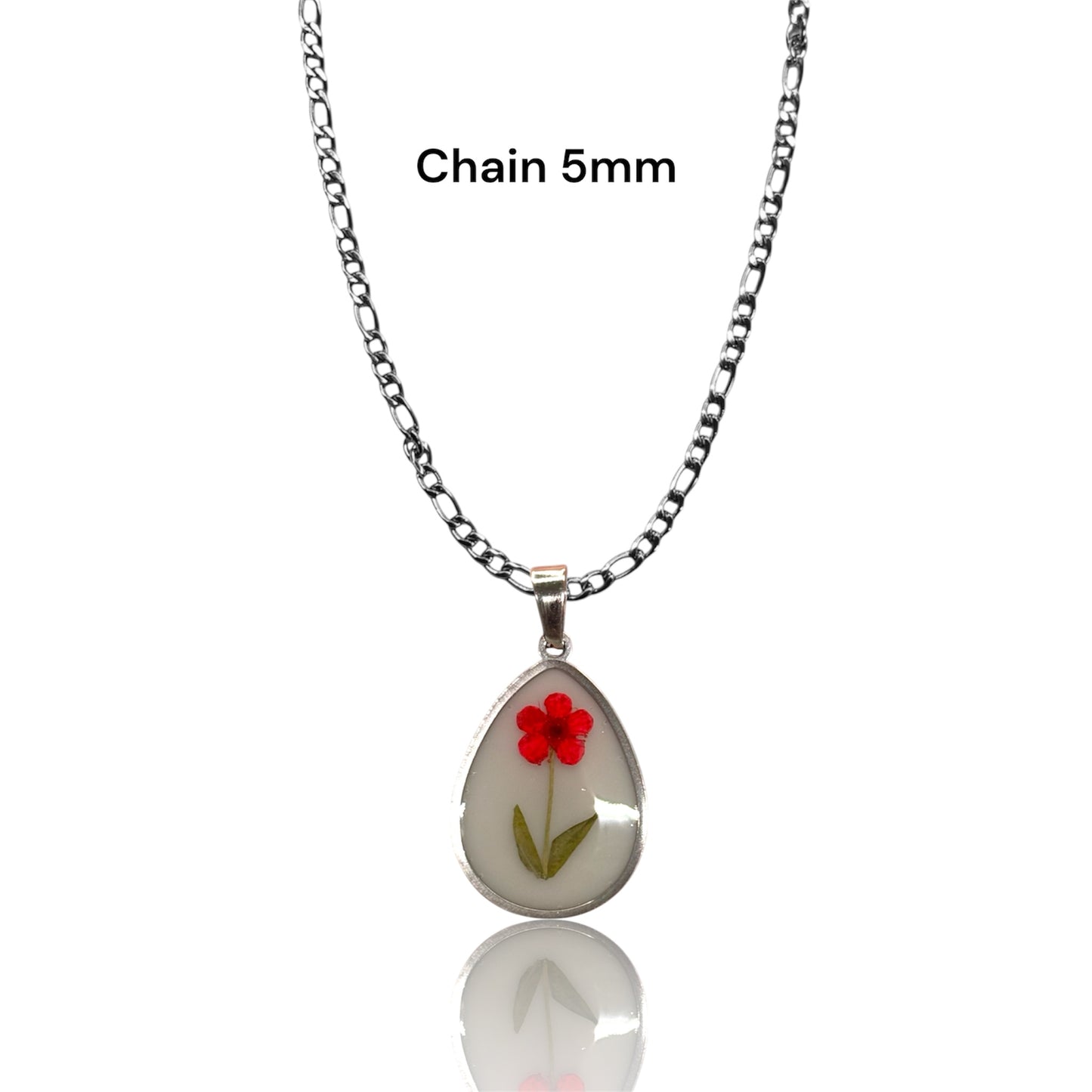 Ciondolo goccia Petals vintage argento