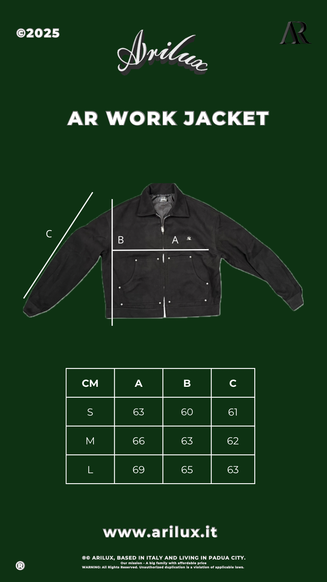 AR WORK BLACK JACKET