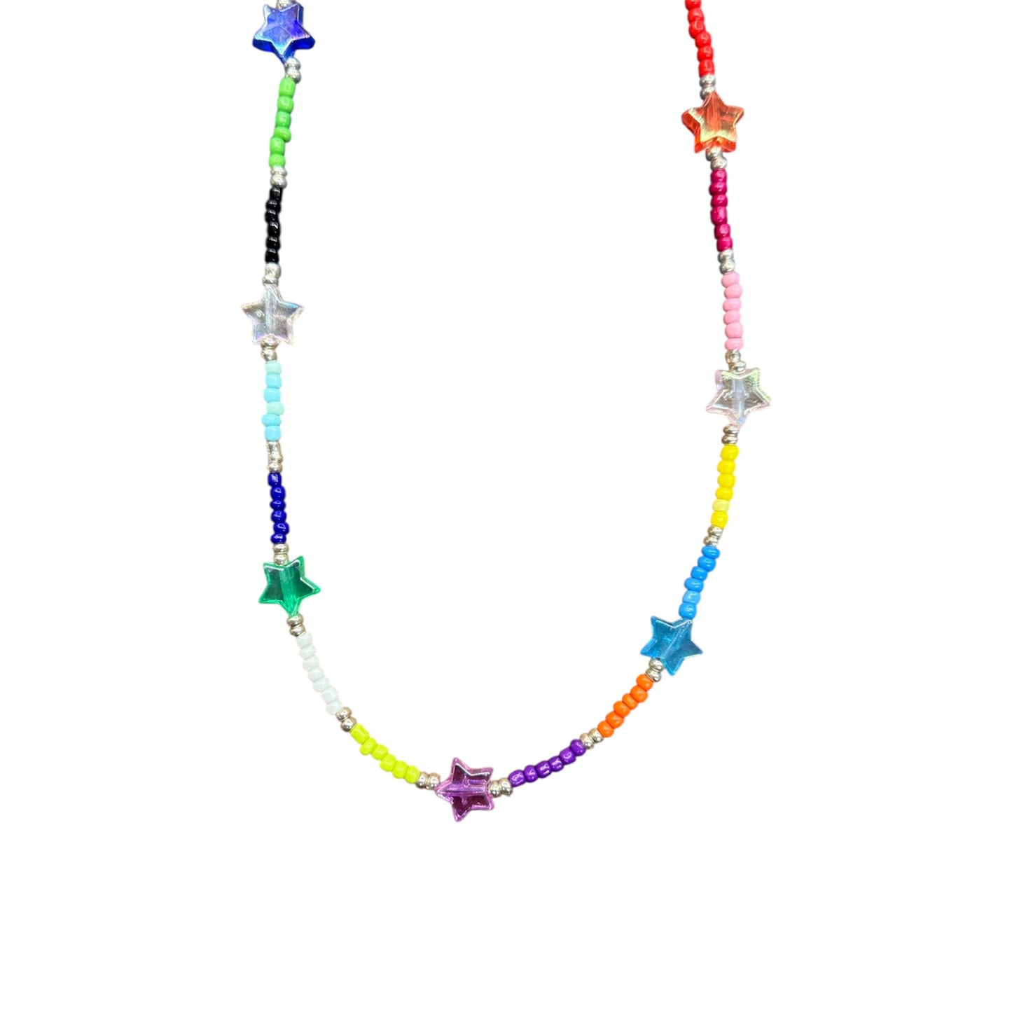 Collana perline estate stelle multicolor