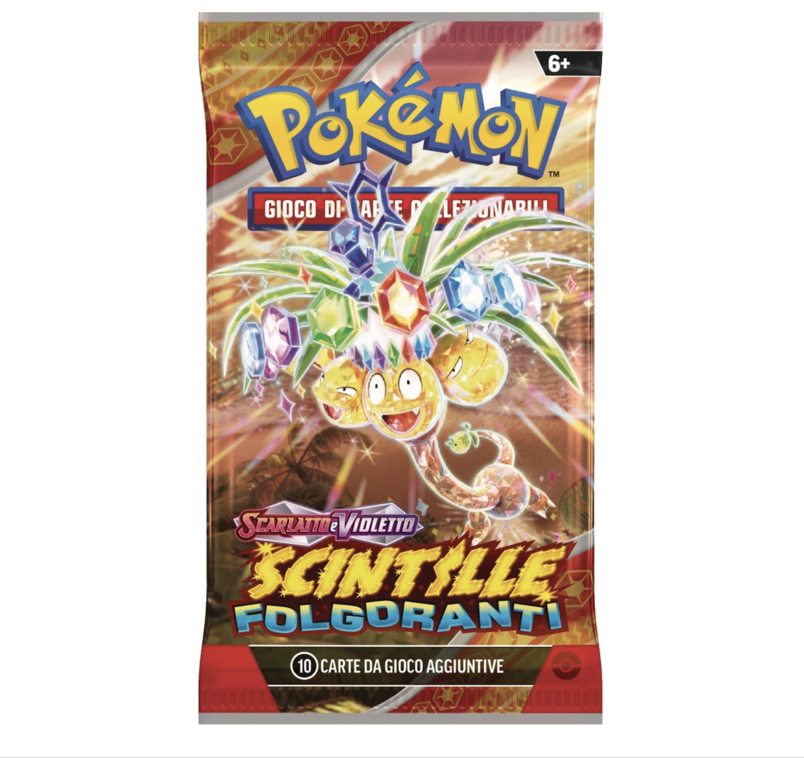 Pokèmon Pack sigillato Scintille folgoranti Busta 10 Carte – Pokémon Scarlatto e Violetto - IT