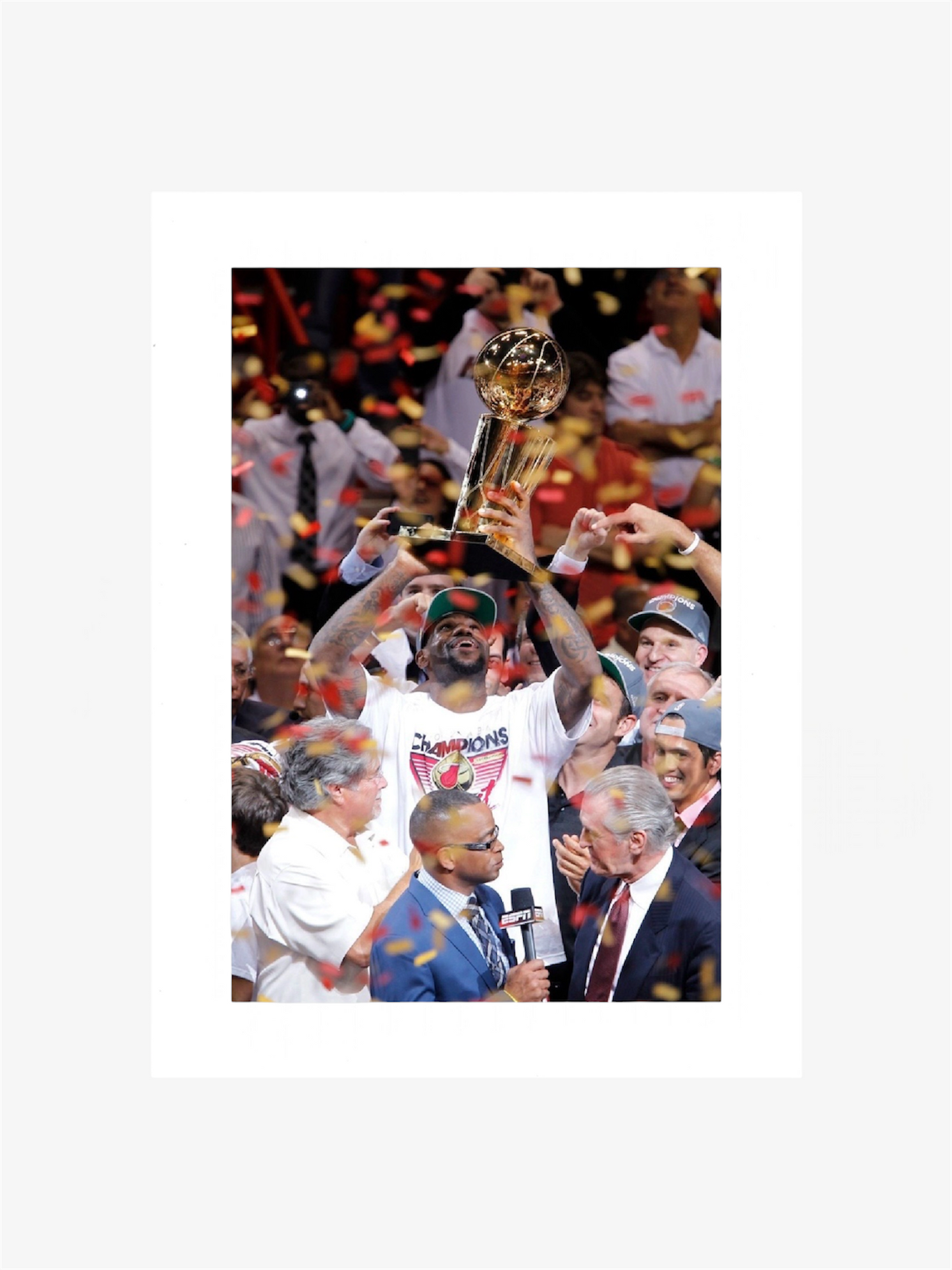 lebron james photo stampa trofeo nba