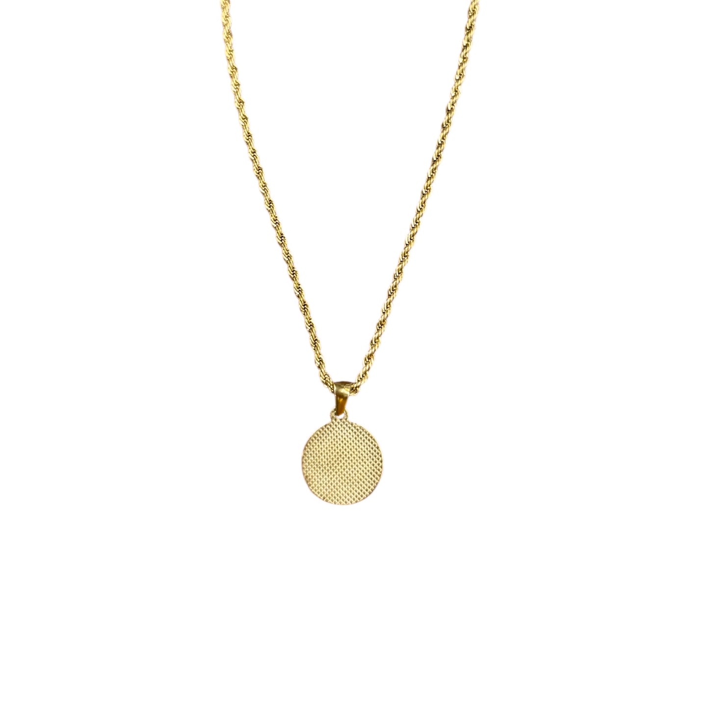 Collana acciaio moneta gold