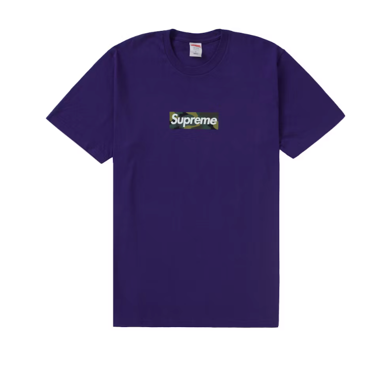 Supreme Box logo tee viola