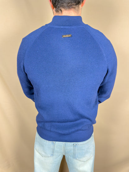 AR SWEATER HALF ZIP BLUE