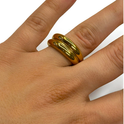 Chunky double ring