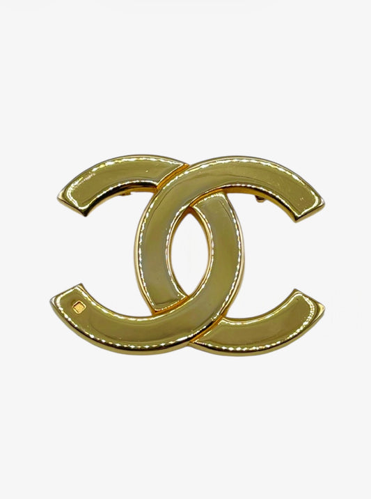 Chanel brooch pins vintage plaque 24k original perfect used