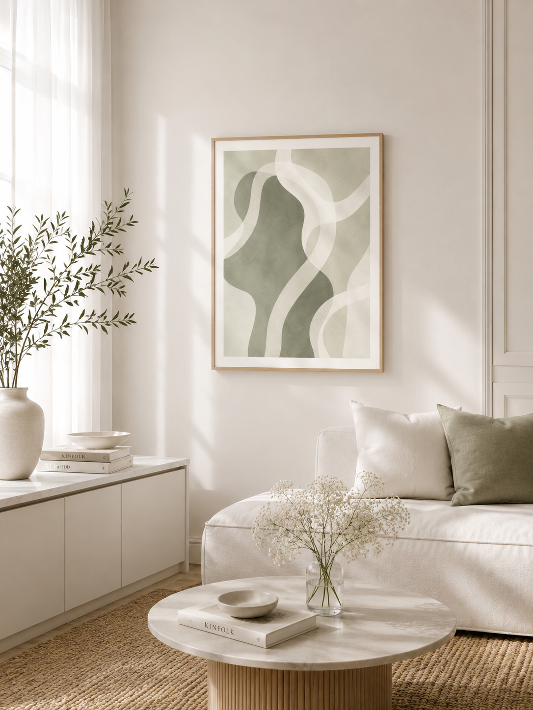 PHOTO ART ASTRATTA SHAPES GREEN