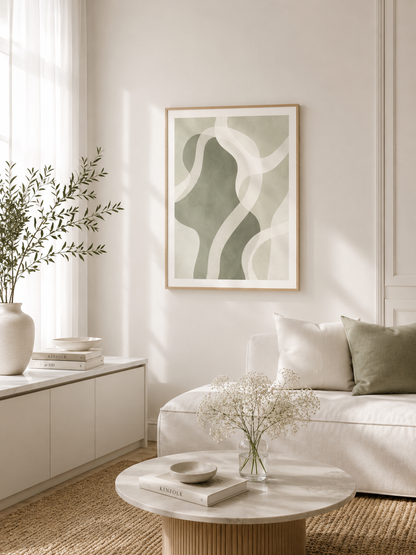 PHOTO ART ASTRATTA SHAPES GREEN