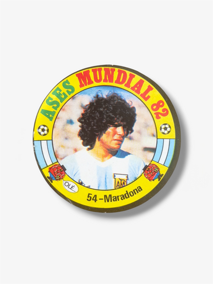 Diego Maradona card Argentina Ases Mundial 1982 Colombia #54