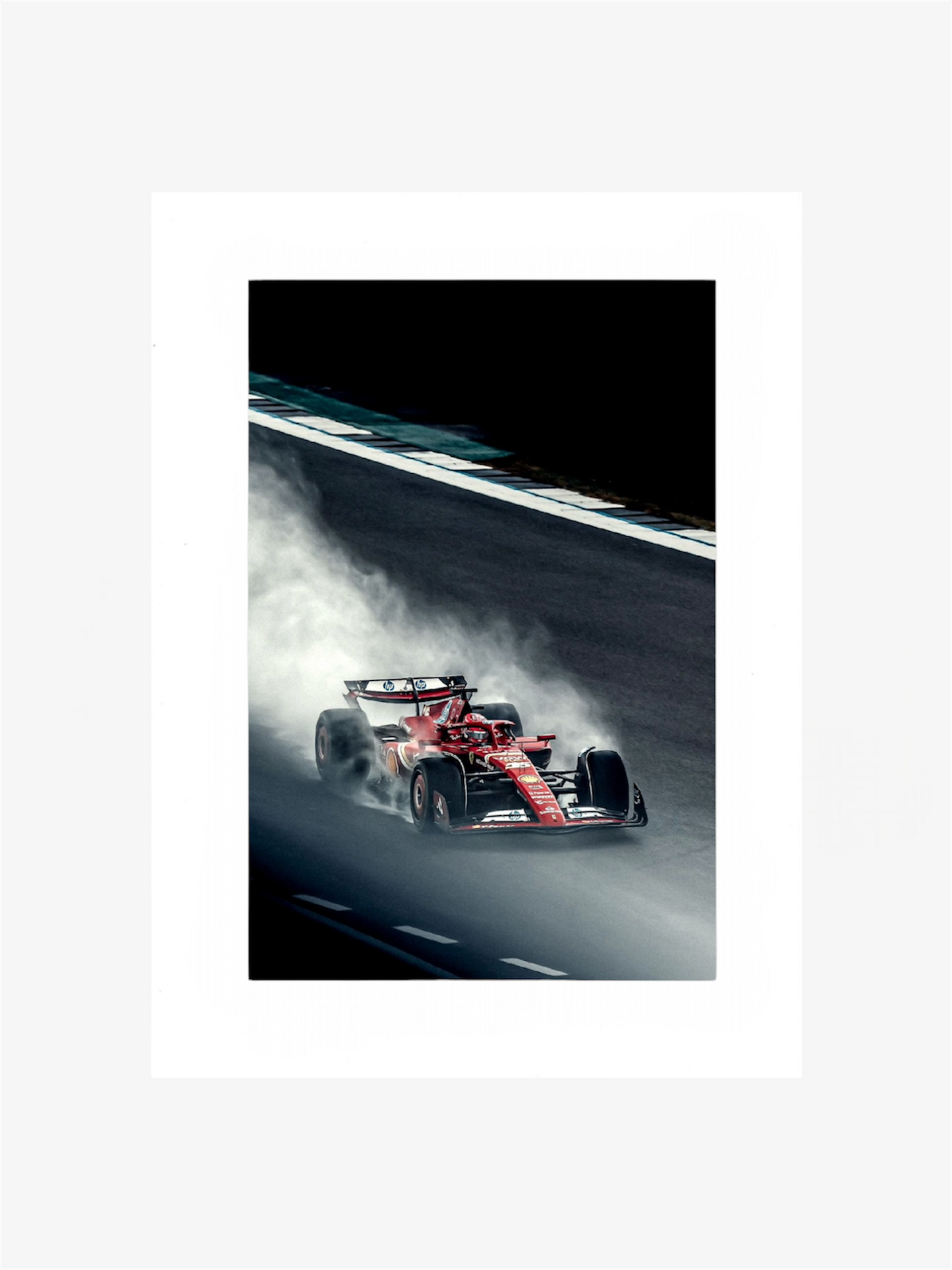PHOTO ART STAMPA FERRARI LECLERC