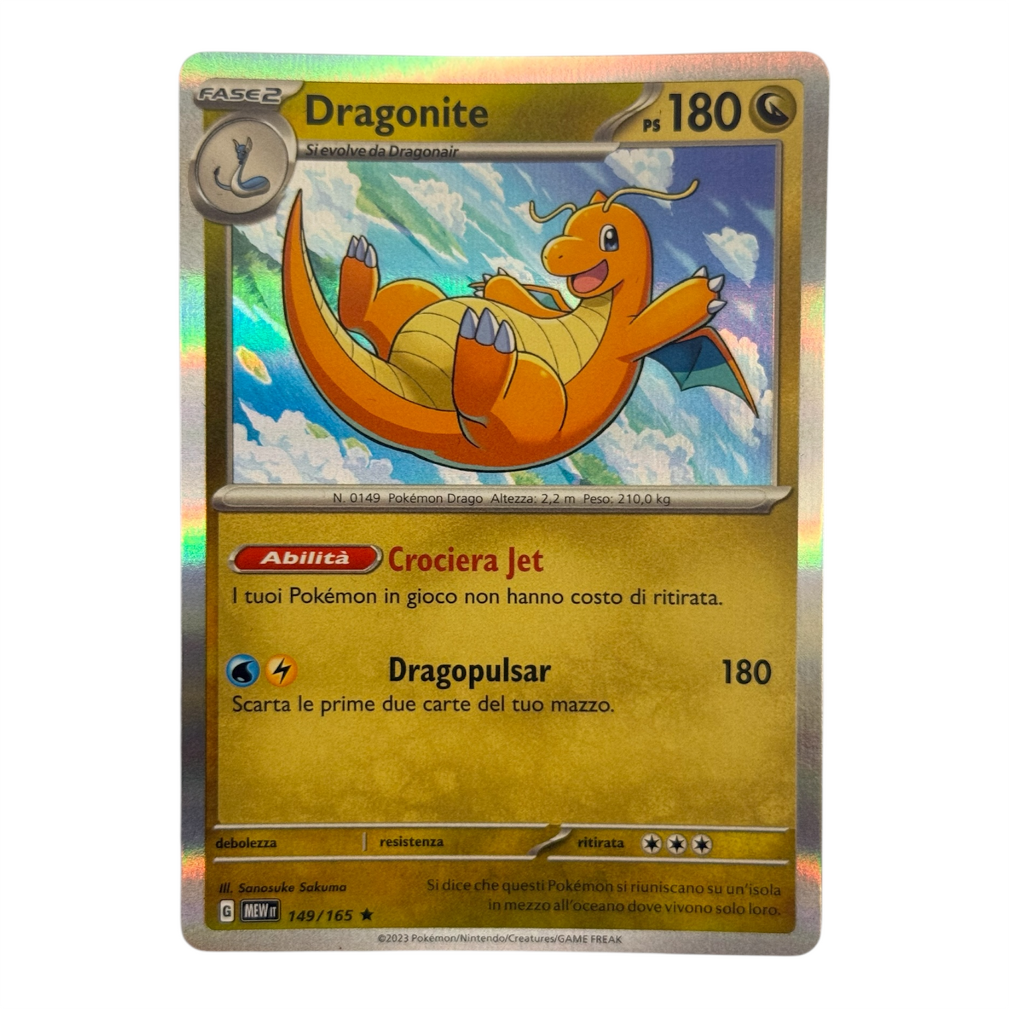 Pokèmon Dragonite Holo 149-165 pokemon 151 (IT)