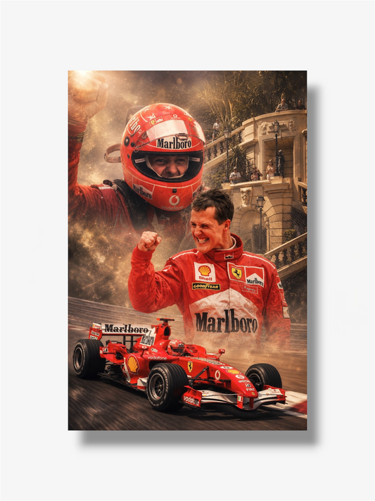 PHOTO ART STAMPA FERRARI SCHUMACHER