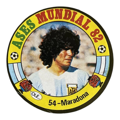 Diego Maradona card Argentina Ases Mundial 1982 Colombia #54
