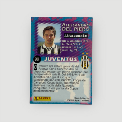 1996-97 PANINI CALCIO CARDS #99 ALESSANDRO DEL PIERO JUVENTUS