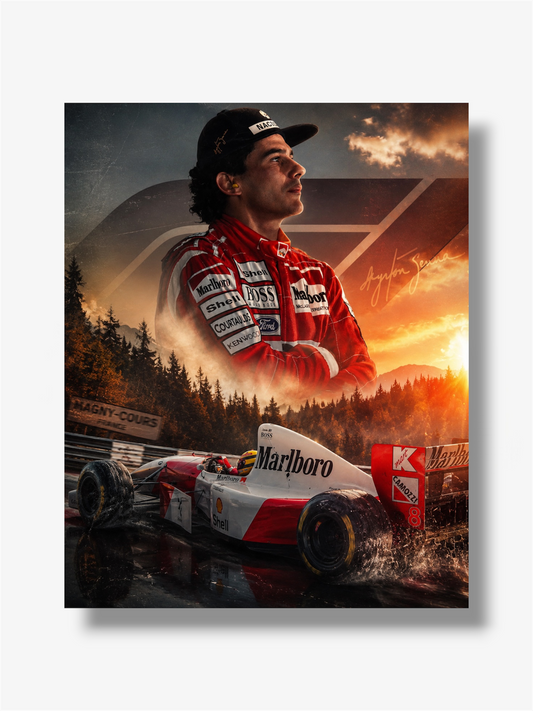 PHOTO STAMPA AYRTON SENNA F1