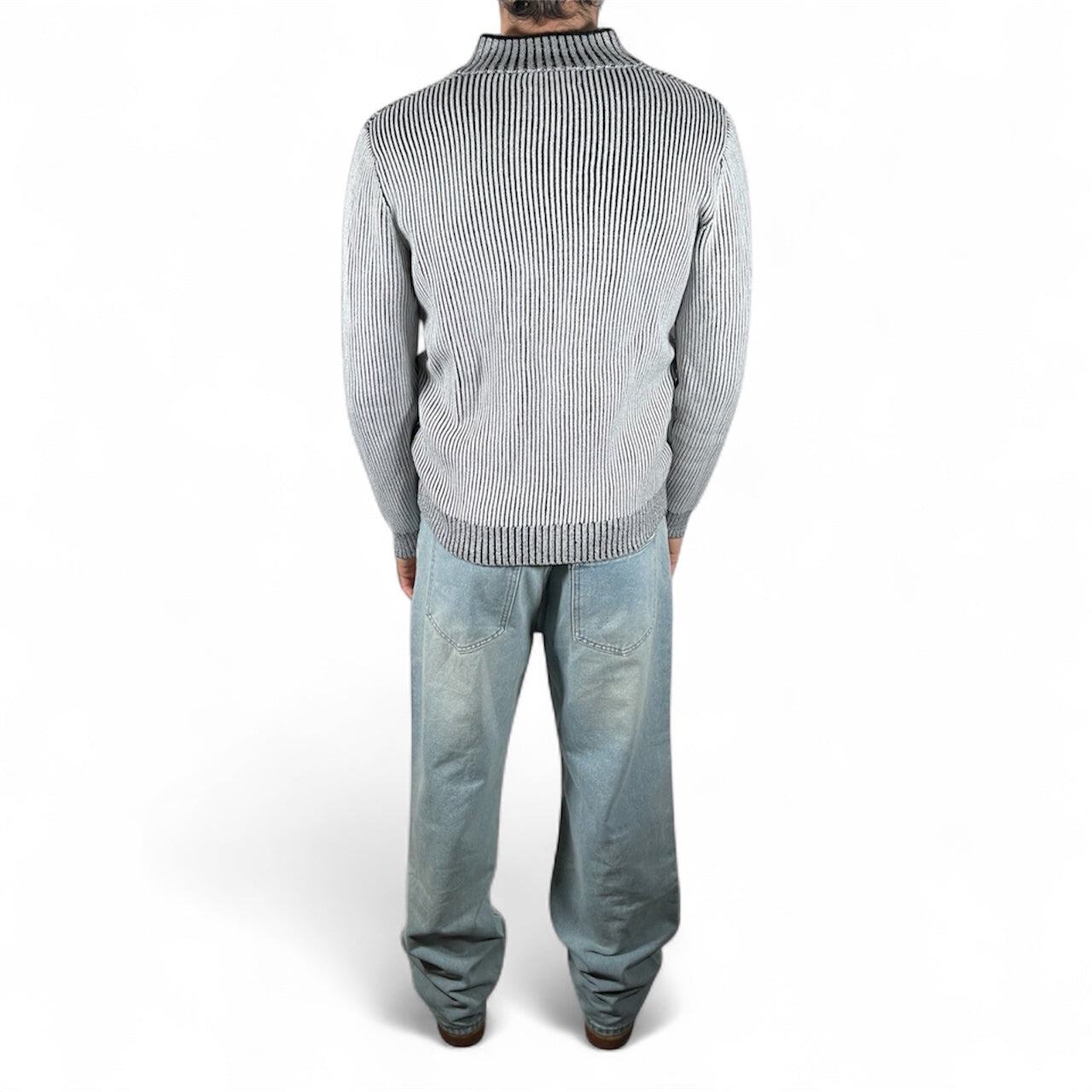 AR SWEATER ZIP FADE GREY