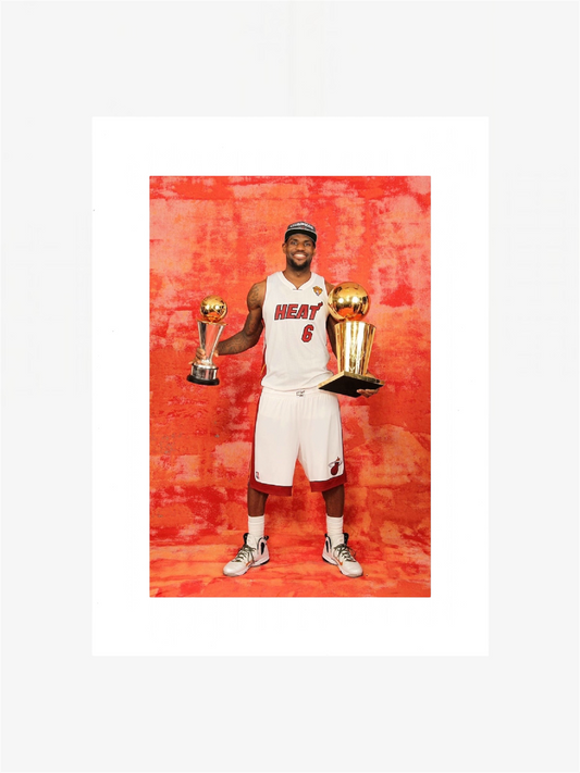 lebron james photo stampa trofeo nba