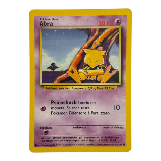 Pokémon Abra basic Pokémon first edition 43-102 (IT)