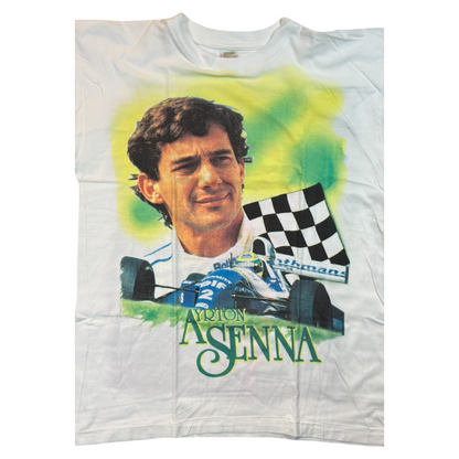 90's - Ayrton Senna Tribute Race vintage single stitch t-shirt
