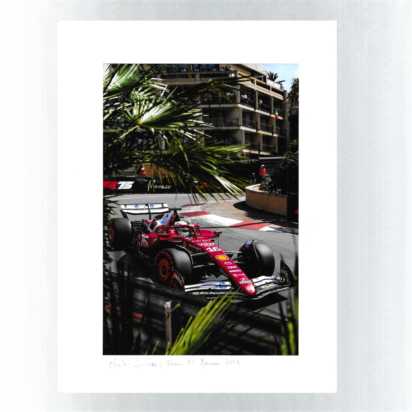 PHOTO ART STAMPA FERRARI LECLERC