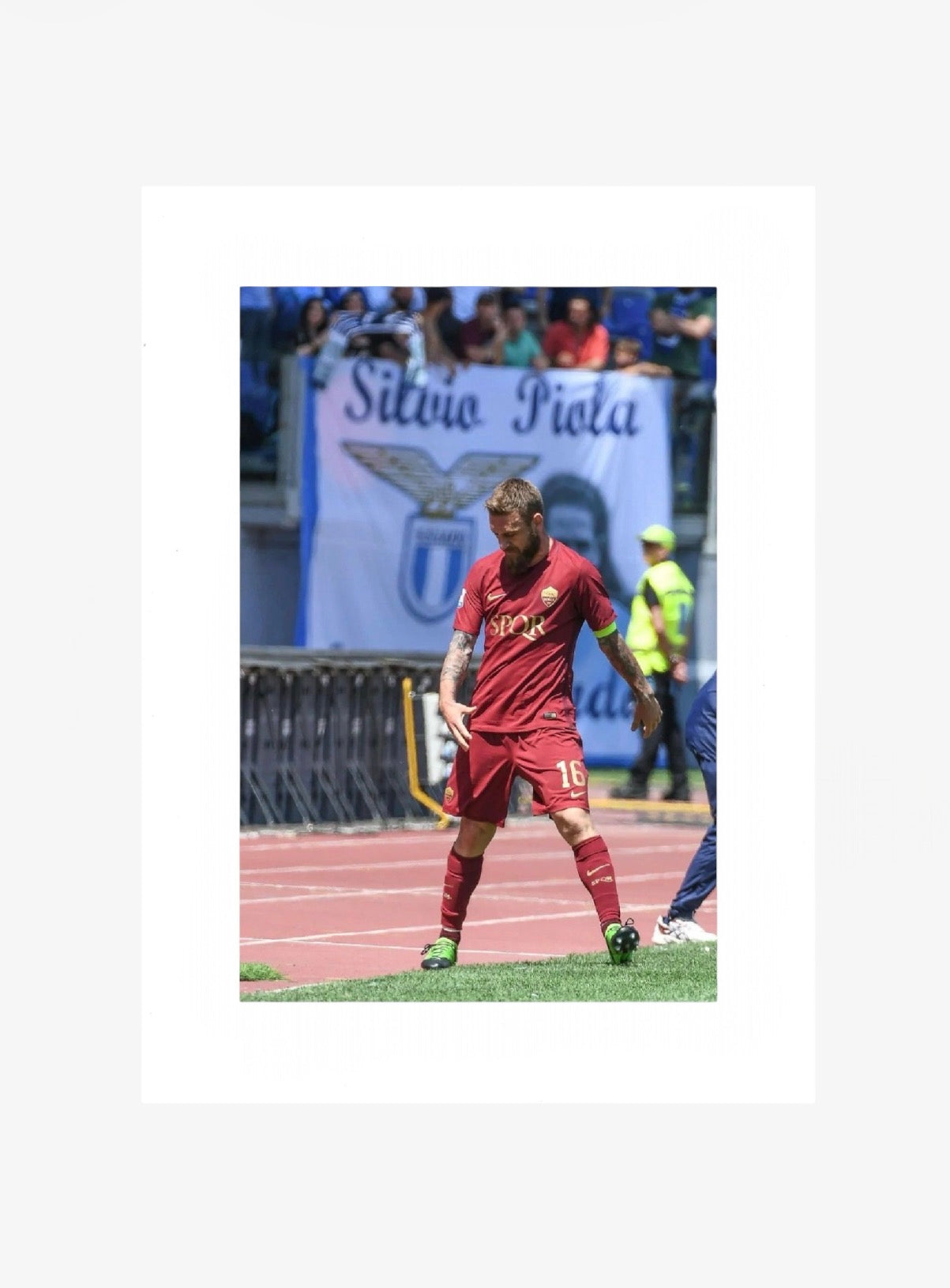 de rossi derby lazio roma  photo stampa calcio arredo 