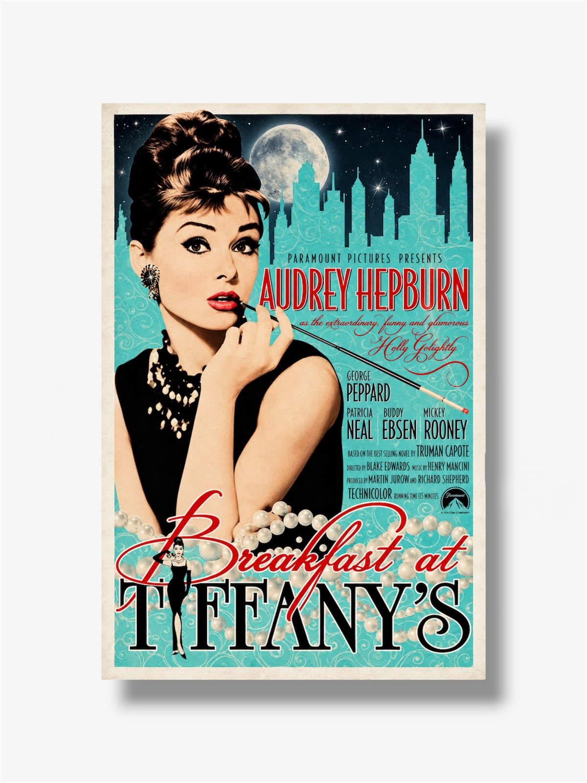 PHOTO STAMPA BREAKFAST AT TIFFANY AUDREY HEPBURN