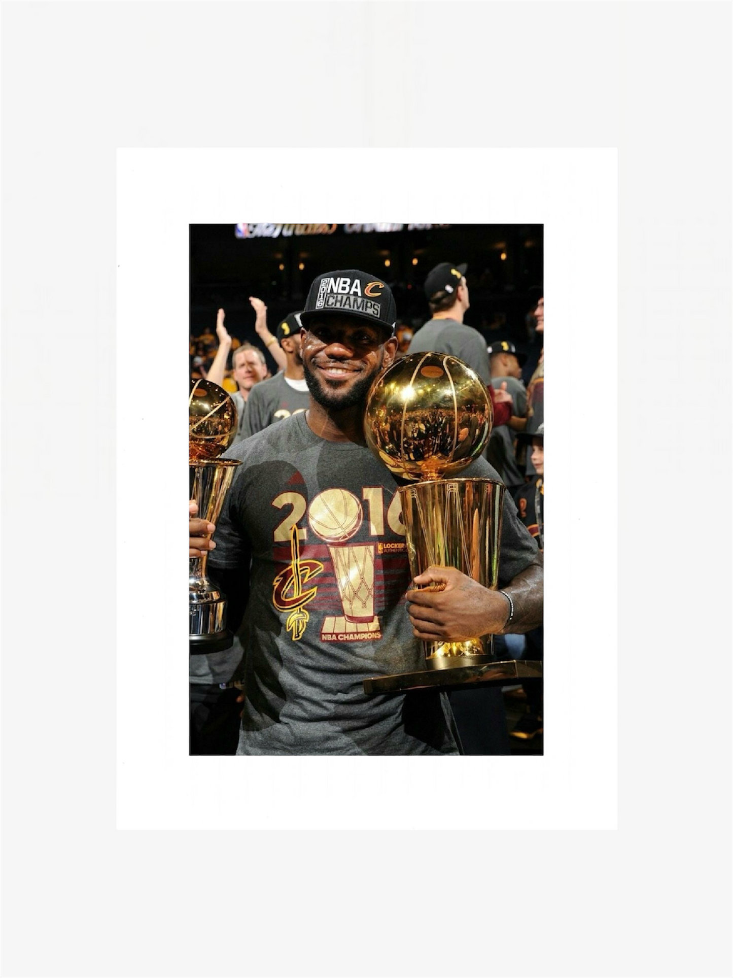lebron james photo stampa trofeo nba