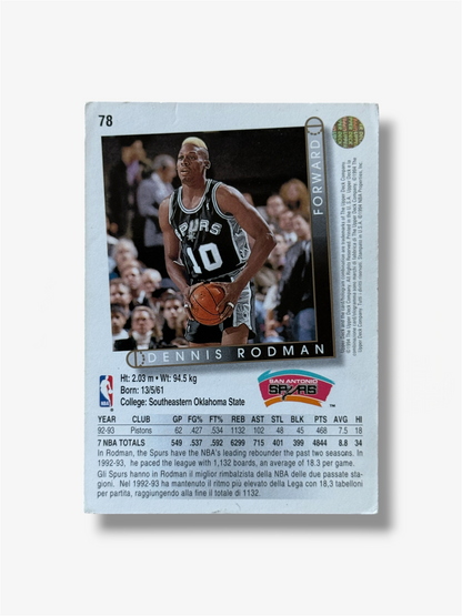 Dennis Rodman Spurs nba Upper deck 1993 #78