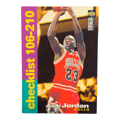 Michael Jordan NBA checklist Upper deck 1995 #210