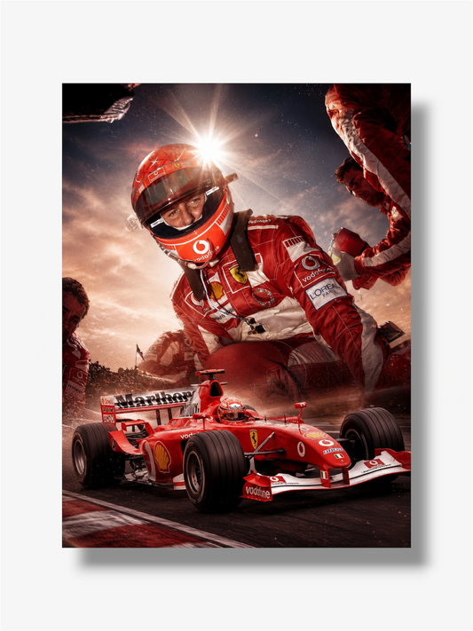 PHOTO ART STAMPA FERRARI SCHUMACHER